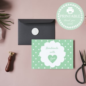 Pastel à pois imprimable fait main avec des étiquettes d'amour, 2 tailles, 4 couleurs, PDF à téléchargement immédiat, fait avec des cartes d'amour, étiquettes cadeaux d'amour faites main