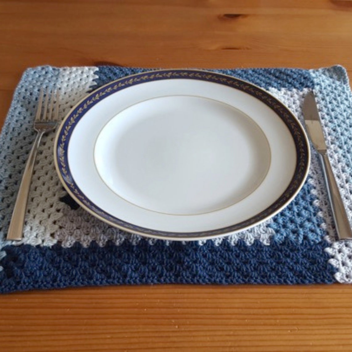 Color Block Crochet Placemat Pattern Crochet Table Mat Etsy