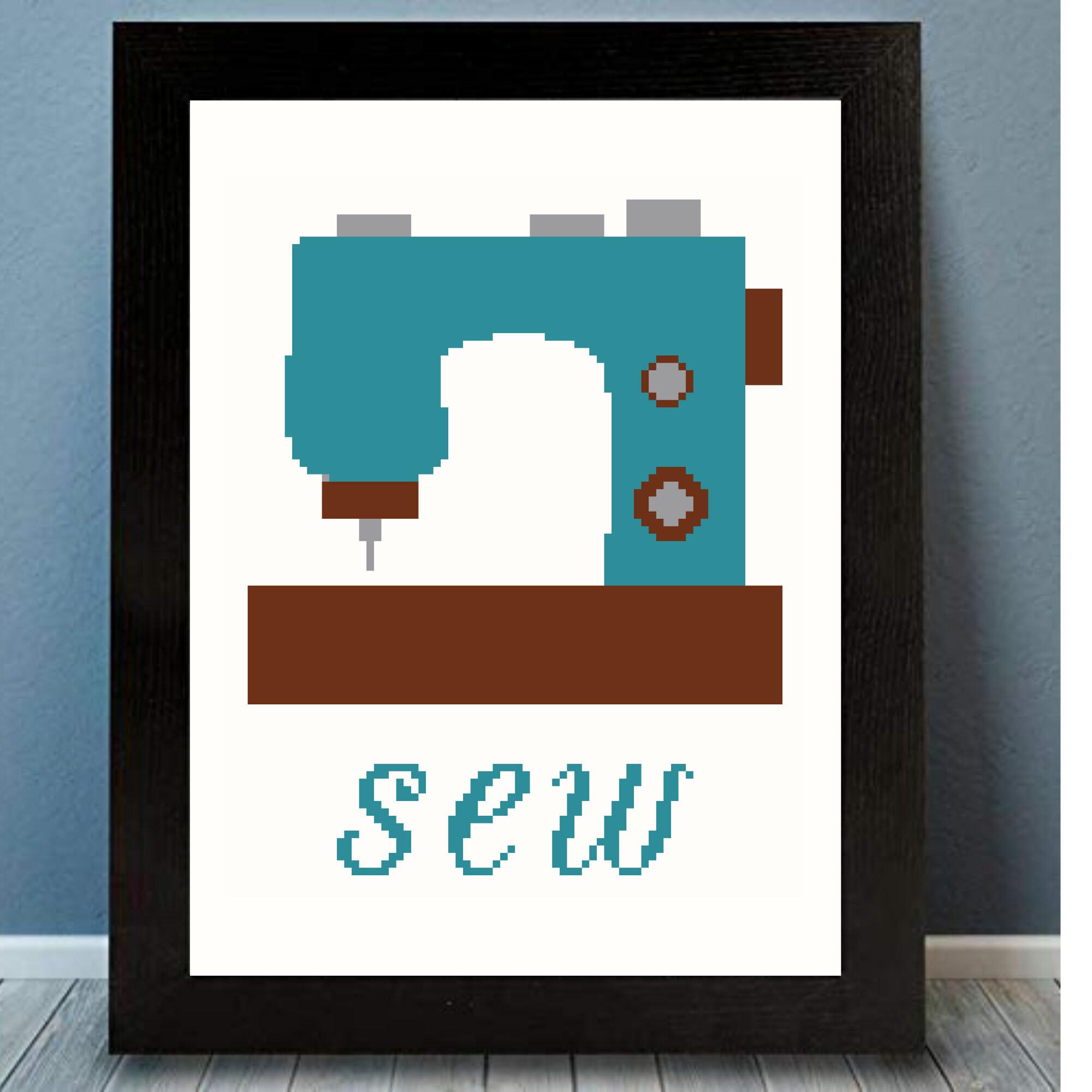 Sewing Machine Cross Stitch Sign, Sewing Machine PDF Pattern, Sewing