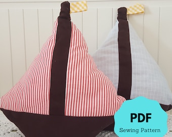 Patron de couture de coussin pour voilier : décoration côtière nautique (téléchargement PDF)
