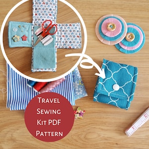 Travel Sewing kit PDF Sewing Pattern, Sewing Organizer Pattern & Tutorial, Sewing Tools Case, Sewing Notions Kit, Gift for Seamstress