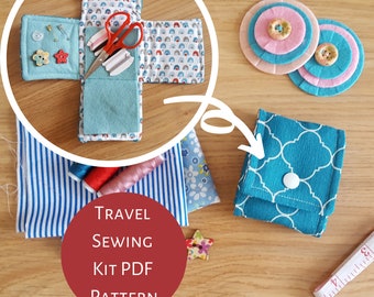 Travel Sewing kit PDF Sewing Pattern, Sewing Organizer Pattern & Tutorial, Sewing Tools Case, Sewing Notions Kit, Gift for Seamstress