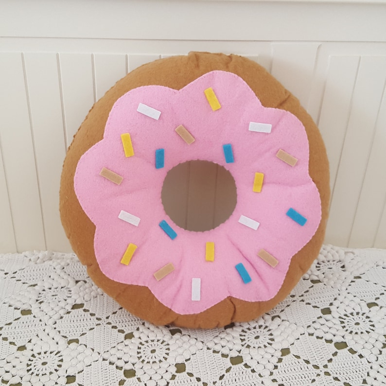 Donut Pillow Sewing Pattern Kid's Room Decor Sweet Etsy