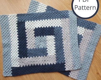 Patron de napperon grand-mère au crochet avec blocs de couleurs (téléchargement PDF)