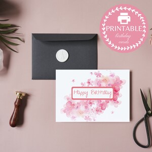 Cartões de aniversário digitais, para imprimir