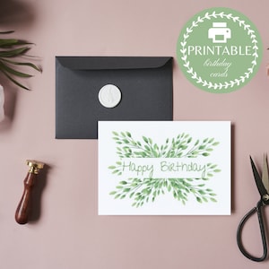 Cartões de aniversário digitais, para imprimir