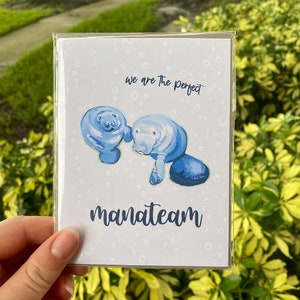 We are the perfect manateam card, I love you card, couple cards, manatee card, card for him, card for her, anniversary card, relationship