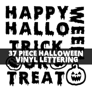 Halloween Vinyl Decals | 28 Piece Sticker Sheet | Glow in the Dark Bats, Ghosts, Pumpkins | Spooky Halloween Decor | 12”x12” Vinyl Sheet