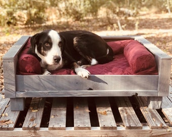 Dog Bed, Large Dog Bed, Small Dog Bed, Dog Bed Frame, Farmhouse Dog Bed, Dog Bed Furniture, Rustic, Dog Bed Personalized, Wood Dog Bed
