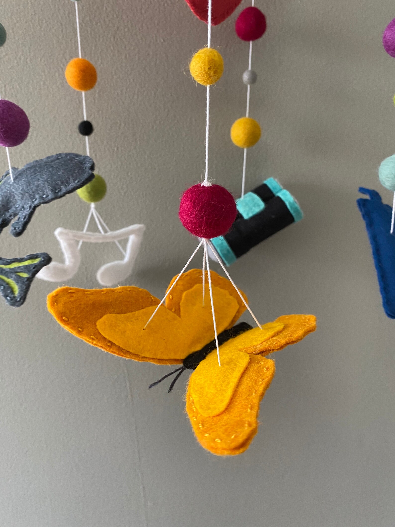 Custom Felt Mobile Choose between 5 or 6 orbiting design Etsy