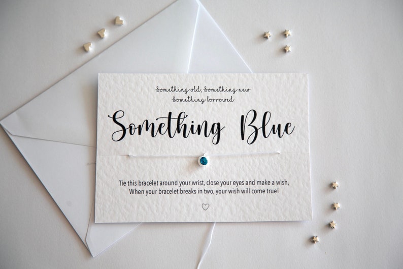 Something Blue Wedding Bracelet Card image 2