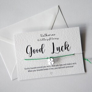 Carte bracelet bonne chance