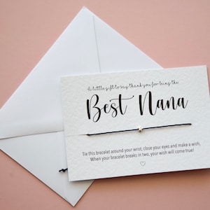 Meilleure carte de bracelet grand-mère / nounou / nan / nana