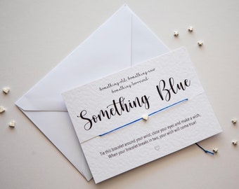 Something Blue Wedding Bracelet Card