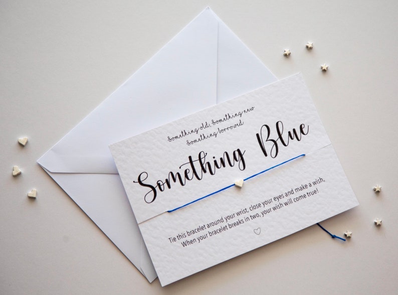 Something Blue Wedding Bracelet Card image 1