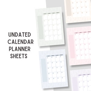 Planner // Printable Planner Spreads // Digital Planner Spreads for GoodNotes // Undated Calendar // Color Options