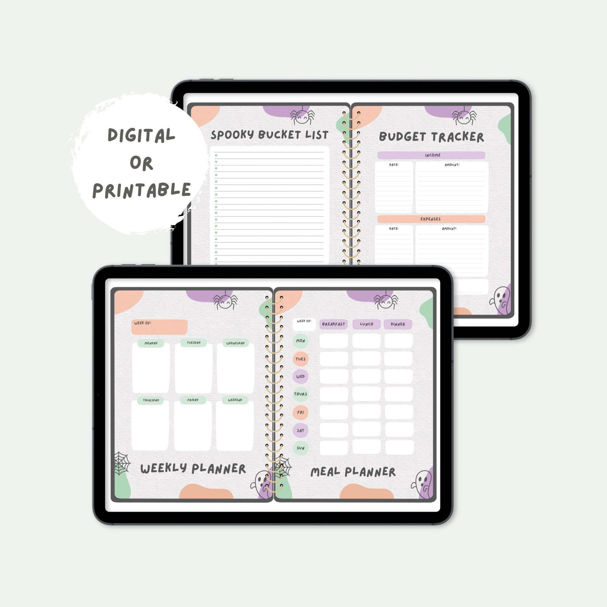 Printable October Bullet Journal // Digital October Bullet - Etsy