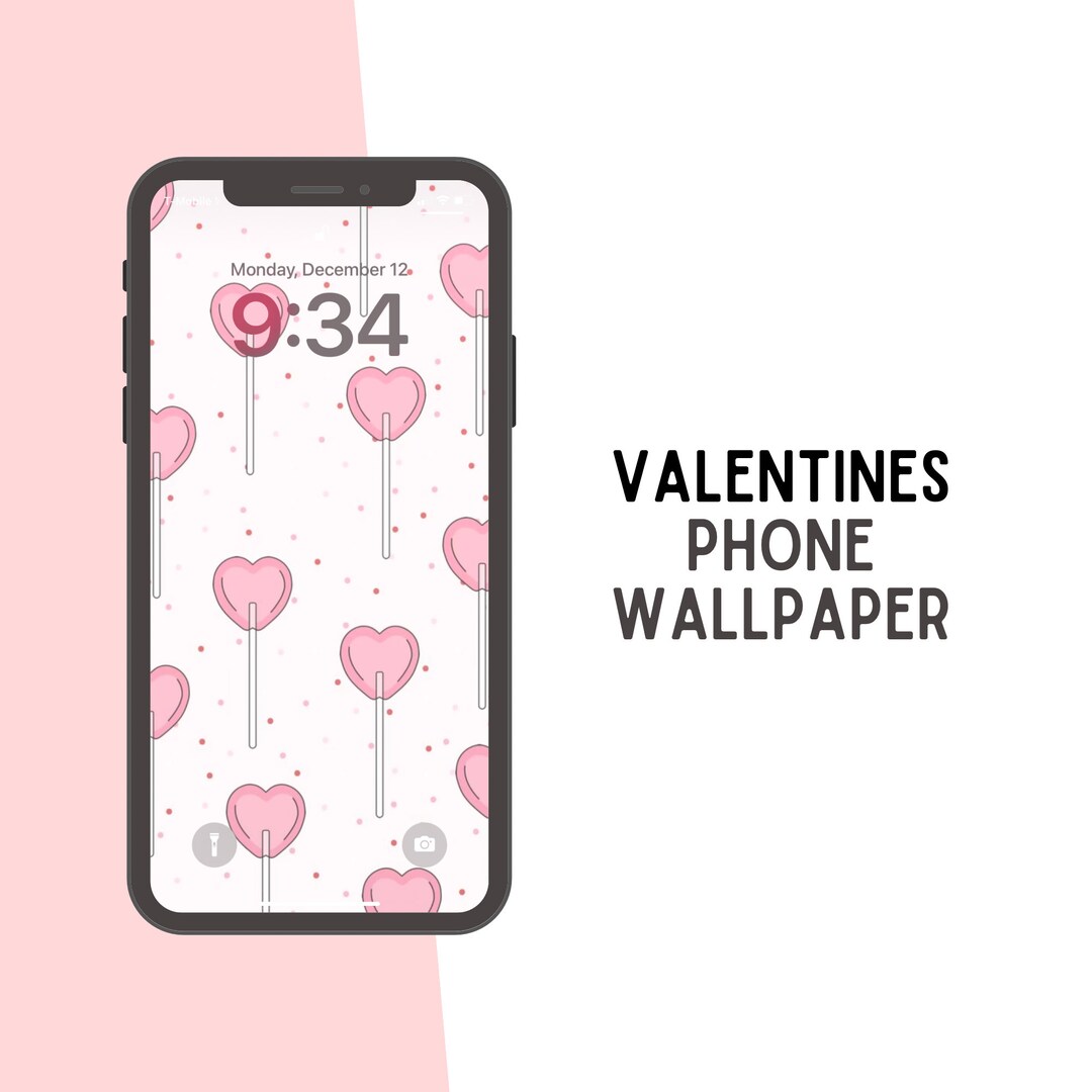 Valentines Phone Wallpaper // Heart Phone Wallpaper // Valentines Phone