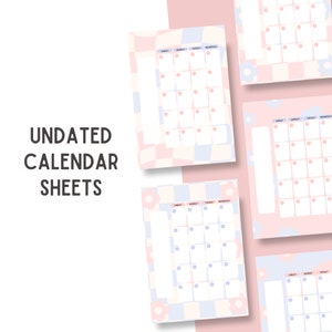 Retro Planner // Printable Planner Spreads // Digital Planner Spreads for GoodNotes // Undated Calendar // Color Options