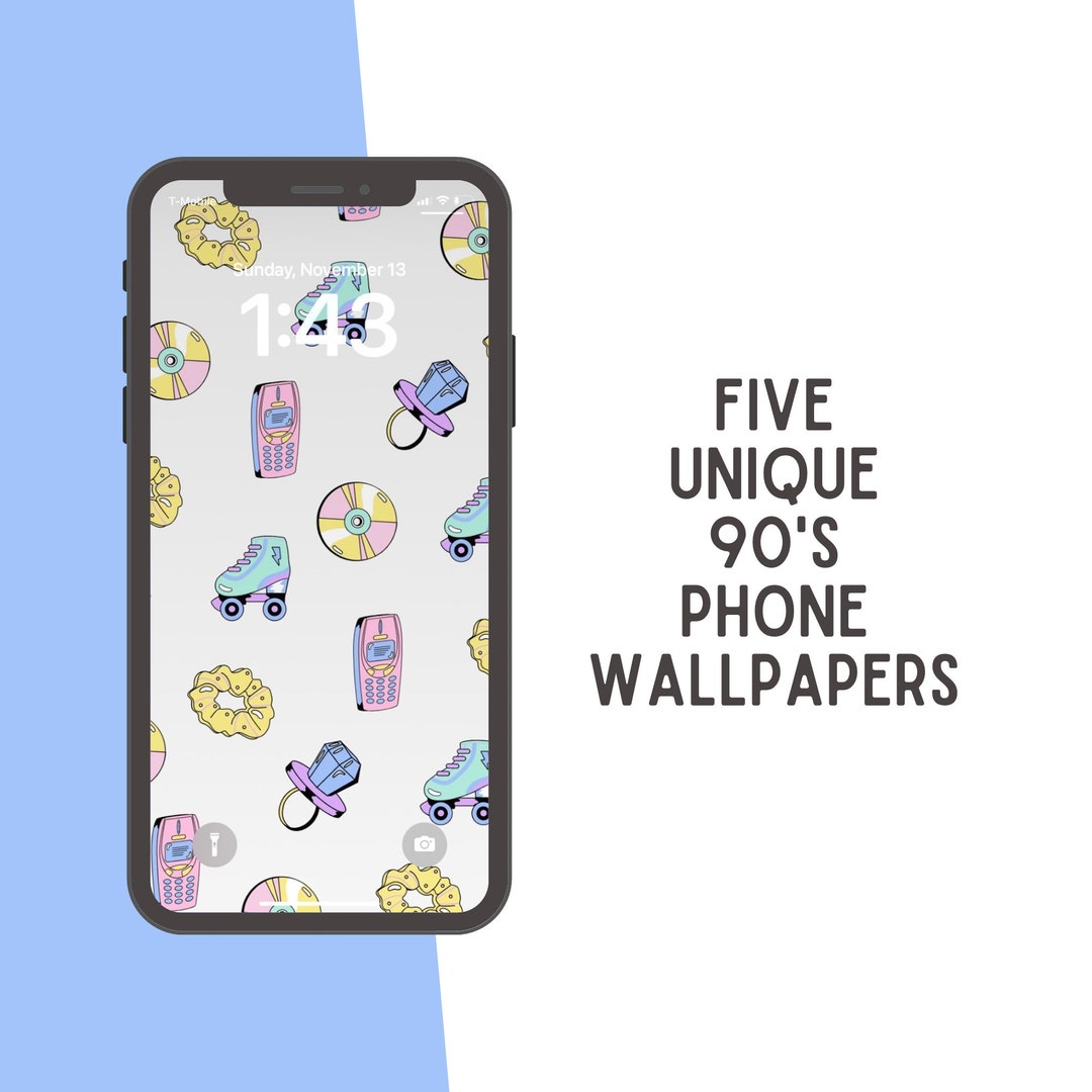 Retro 90s Phone Wallpapers // Retro 90s Phone Backgrounds // - Etsy