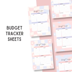 Retro Planner // Printable Planner Spreads // Digital Planner Spreads for GoodNotes // Budget Tracker // Color Options