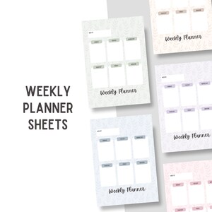 Planner // Printable Planner Spreads // Digital Planner Spreads for GoodNotes // Weekly Planner // Color Options