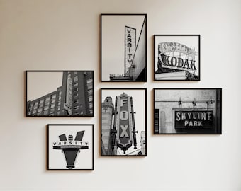 Atlanta Black and White Photography Gallery Wall Set