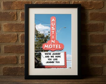 Austin Texas Wall Art | Austin Motel Photography Print
