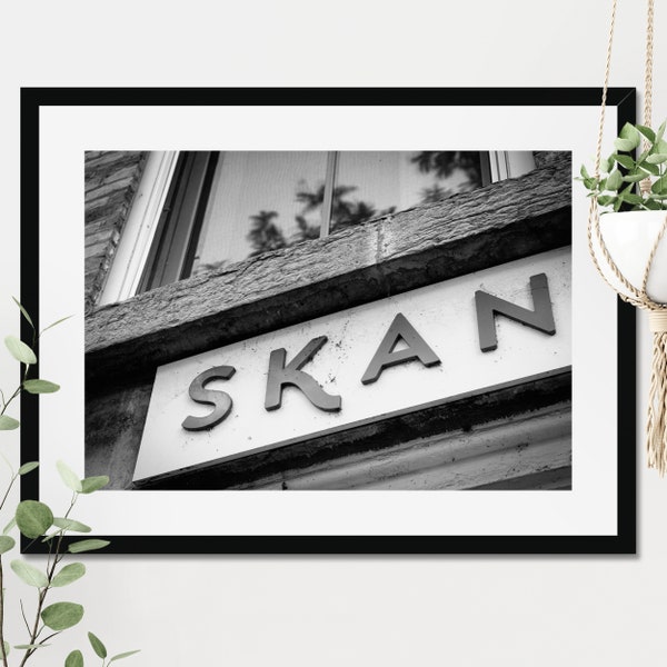 Downtown Skaneateles Black & White Photo Print