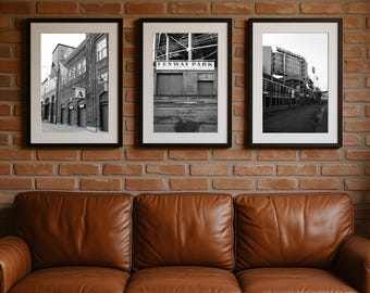 Fenway Park Photo Triptych: Boston Red Sox Wall Art