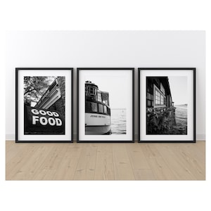 Skaneateles New York Three Photo Print Set, Finger Lakes Triptych Wall Decor