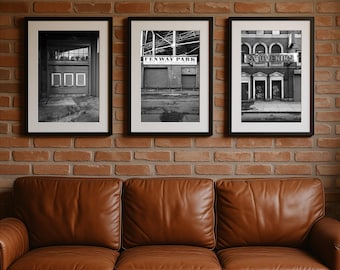 Fenway Park Wall Art: Boston Red Sox Triptych Photo Print