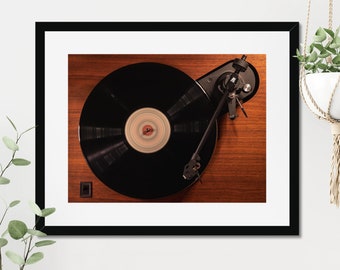 Record Player Photo Print | Vinyl Record Art | Gift for Audiophiles & Music Fans