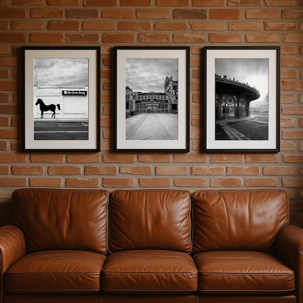 Asbury Park Photography Triptych: Stone Pony & Boardwalk Photo Series | Unframed
