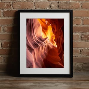 Antelope Canyon Photo Print: Arizona Slot Canyon Wall Art
