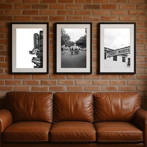 Fort Worth Stock Yards Photo Print Set | Texas Long Horn Photo | Leddy Boots | Unframed