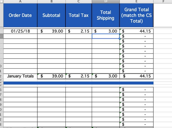 Color Street Business Tracker P&L Expenses And Tax Info | Etsy