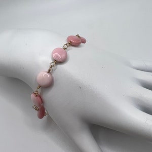 Pink Queen Conch Shell Bracelet in Sterling Silver or 14k gold filled, Tropical Beach Bracelet, Handmade Jewelry for Women, Key West Jewelry image 7