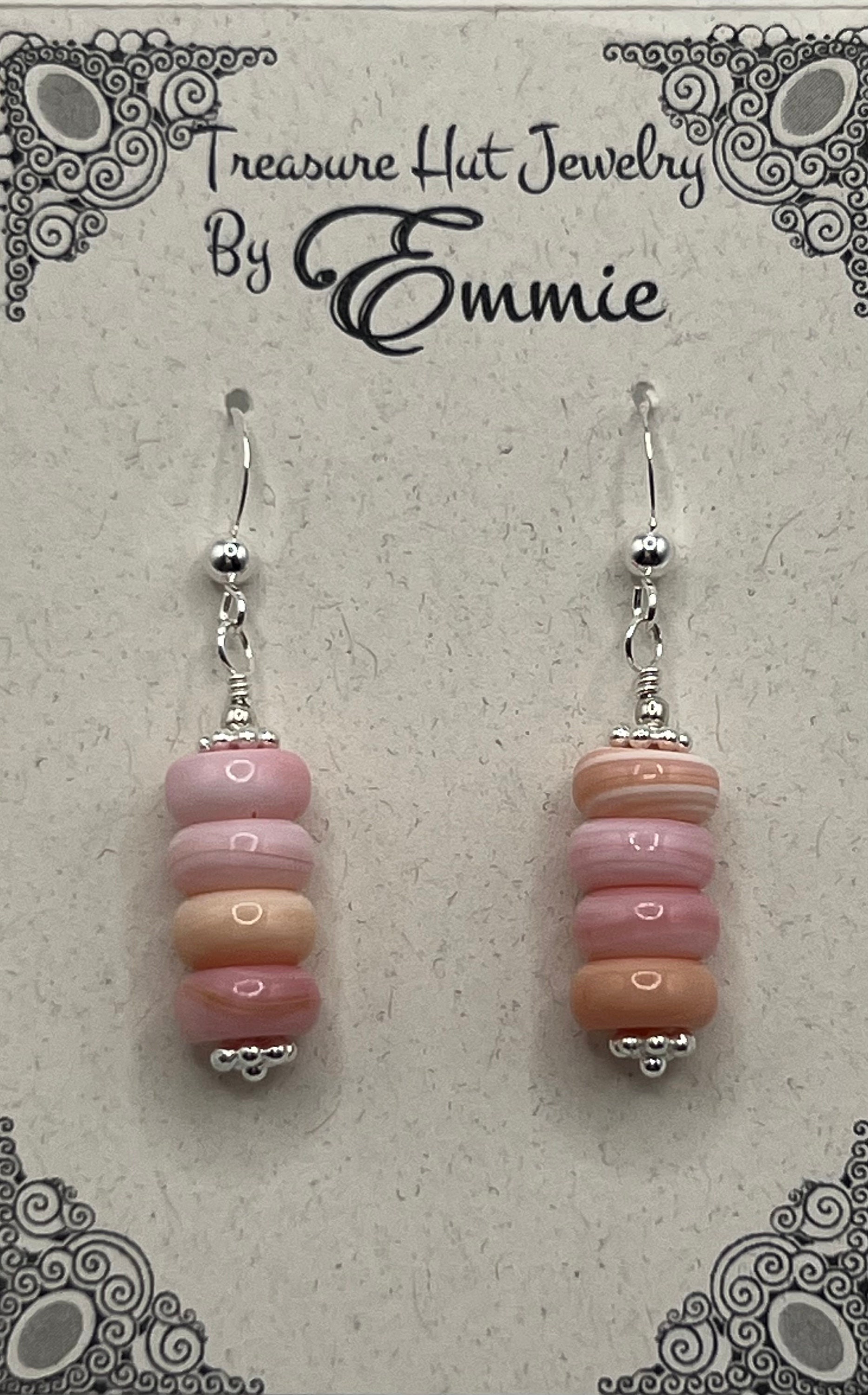 Pink Queen Conch Shell Dangle Earrings, Tropical Beach Jewelry, Gold Earrings, Silver Earrings ...