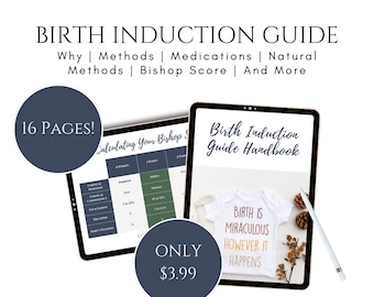 Manual de guía de inducción, Libro de trabajo para clientes de Doula de nacimiento, Plan de inducción, Folletos de Doula, Folletos de Doula imprimibles, Guía de inducción para la familia