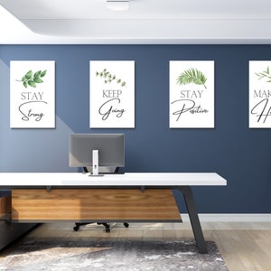 4 motivational art / plant affirmations / printable art / office wall art / dorm art / Art / gift