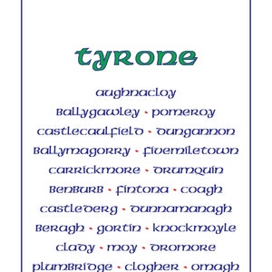 County Tyrone, Ireland: Indoor/Outdoor Garden Flag, Table Runner, Canvas print Poster