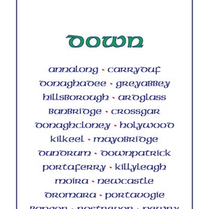 County Down, Ireland: Indoor/Outdoor Garden Flag, Table Runner, Canvas print Poster