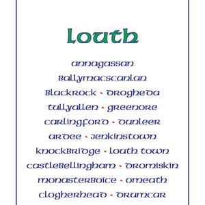 County Louth, Ireland: Indoor/Outdoor Garden Flag, Table Runner, Canvas print Poster