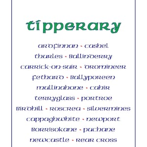 County Tipperary, Ireland: Indoor/Outdoor Garden Flag, Table Runner, Canvas print Poster