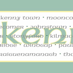 Irish County Table Runner, Kilkenny