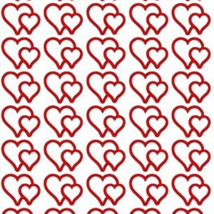 Adesivos duplos em formato de coração, muitas cores, decoração, casamento, dia dos namorados