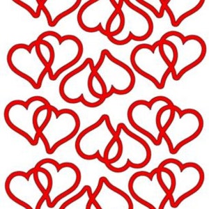 Adesivos em formato de coração vinculados, muitas cores, decoração, casamento, dia dos namorados
