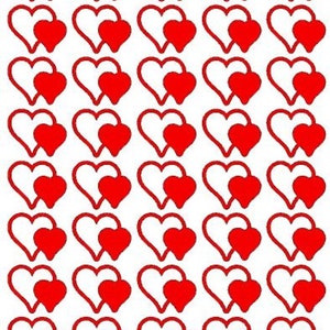 Adesivos duplos em formato de coração, muitas cores, decoração, casamento, dia dos namorados