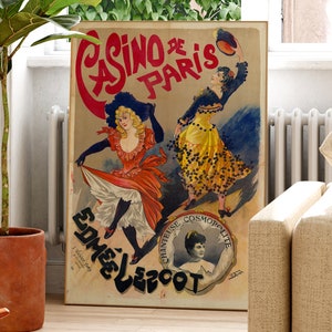 Georges de Feure Edmée Lescot - Casino de Paris 1890 Poster - Wall Art - Graphic Poster - Vintage Print - Poster Art - Vintage Poster